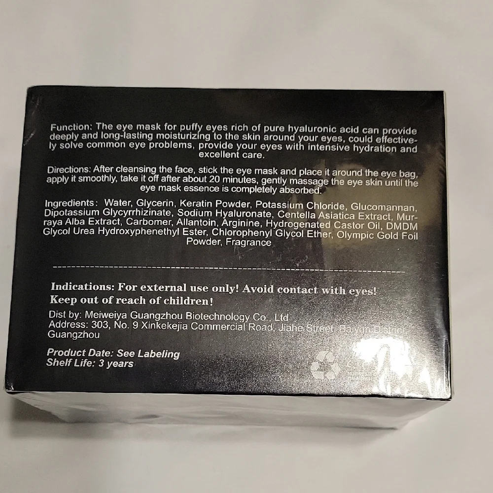 24K Gold Eye Mask for Puffy Eyes & Dark Circles